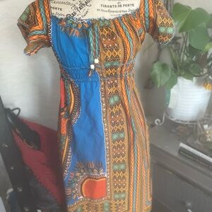 Vintage Hitarget dashiki wax dress Colorful